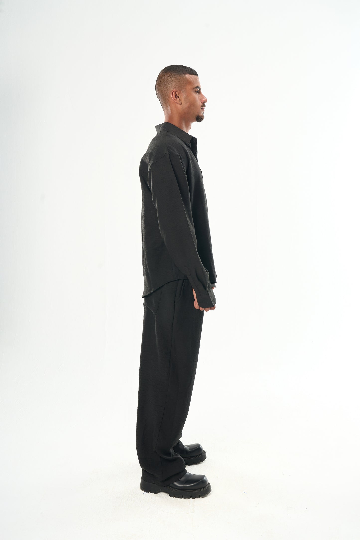 Men Black Linen Pants