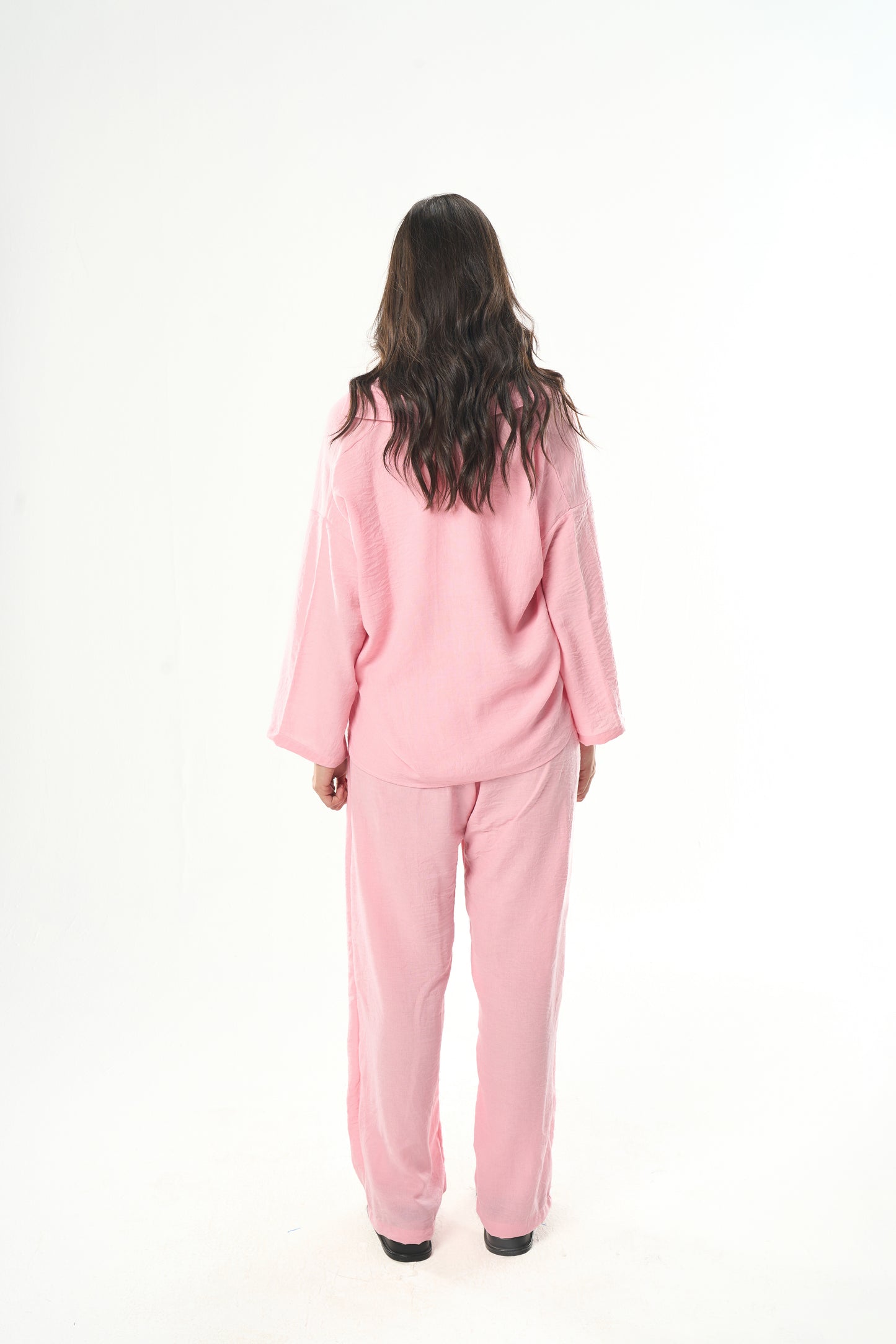 Women Pink Linen Shirt
