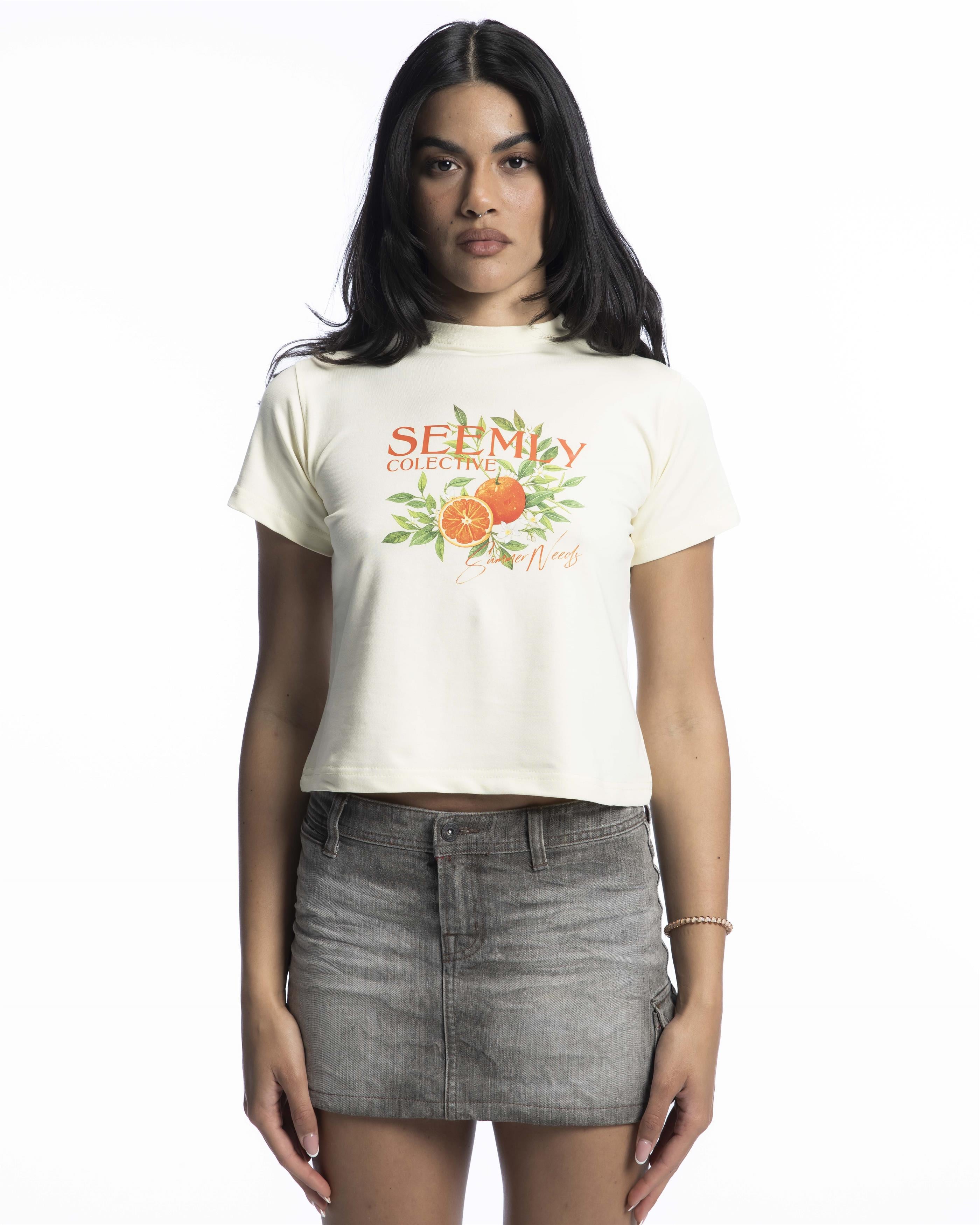 Orange baby tee