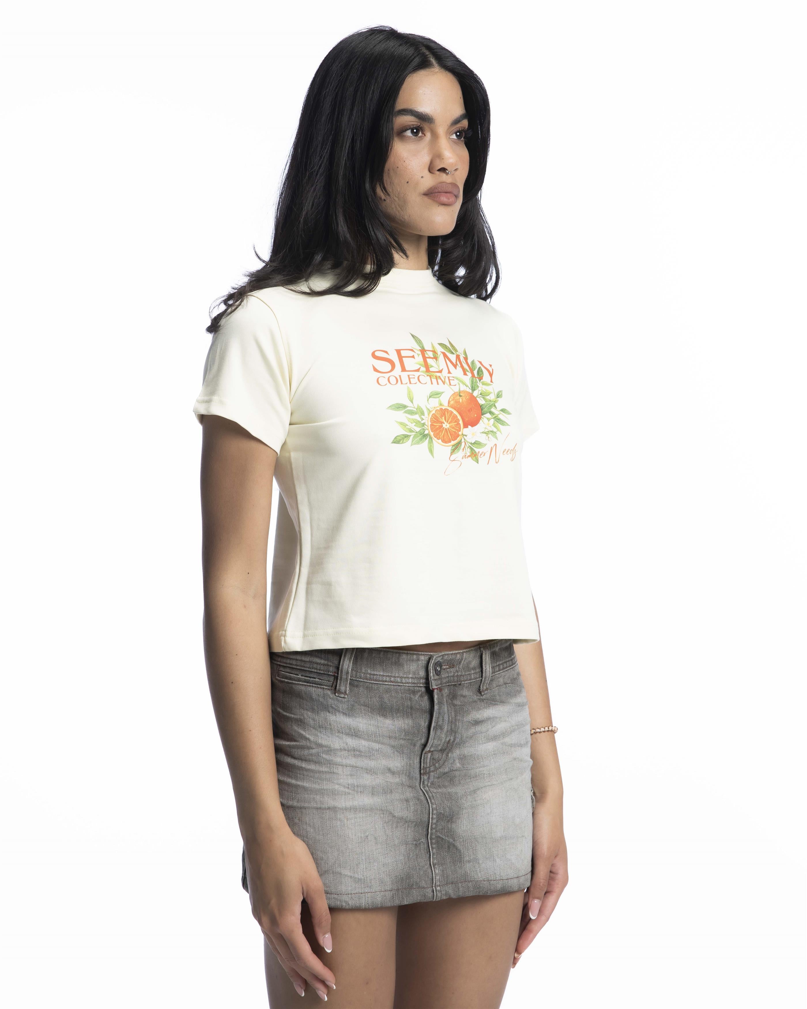 Orange baby tee