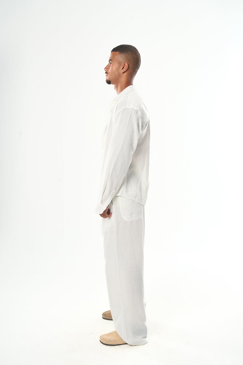 Men – White Linen Shirt – Seemly Collective