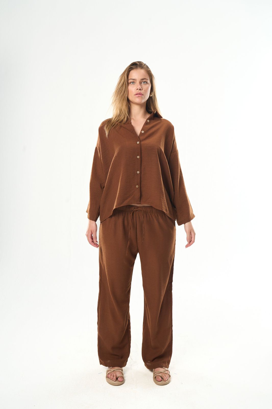 Brown Women Linen Shirt – Seemly Collective