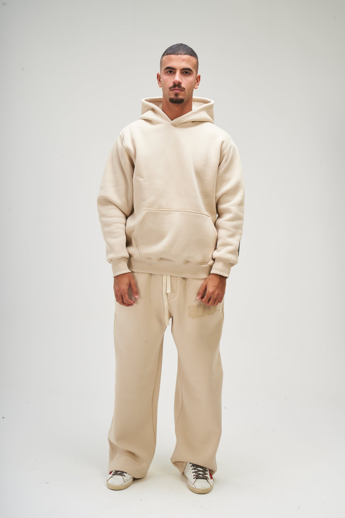 Beige Basic Hoodie