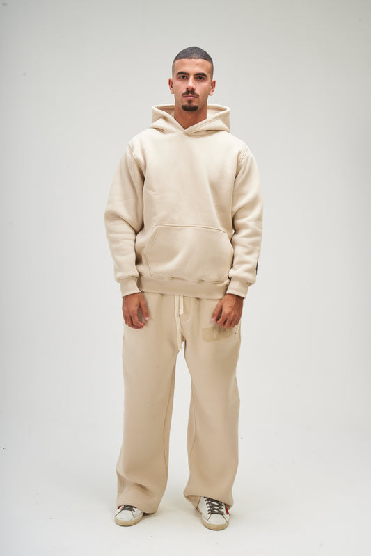 Beige Basic Hoodie