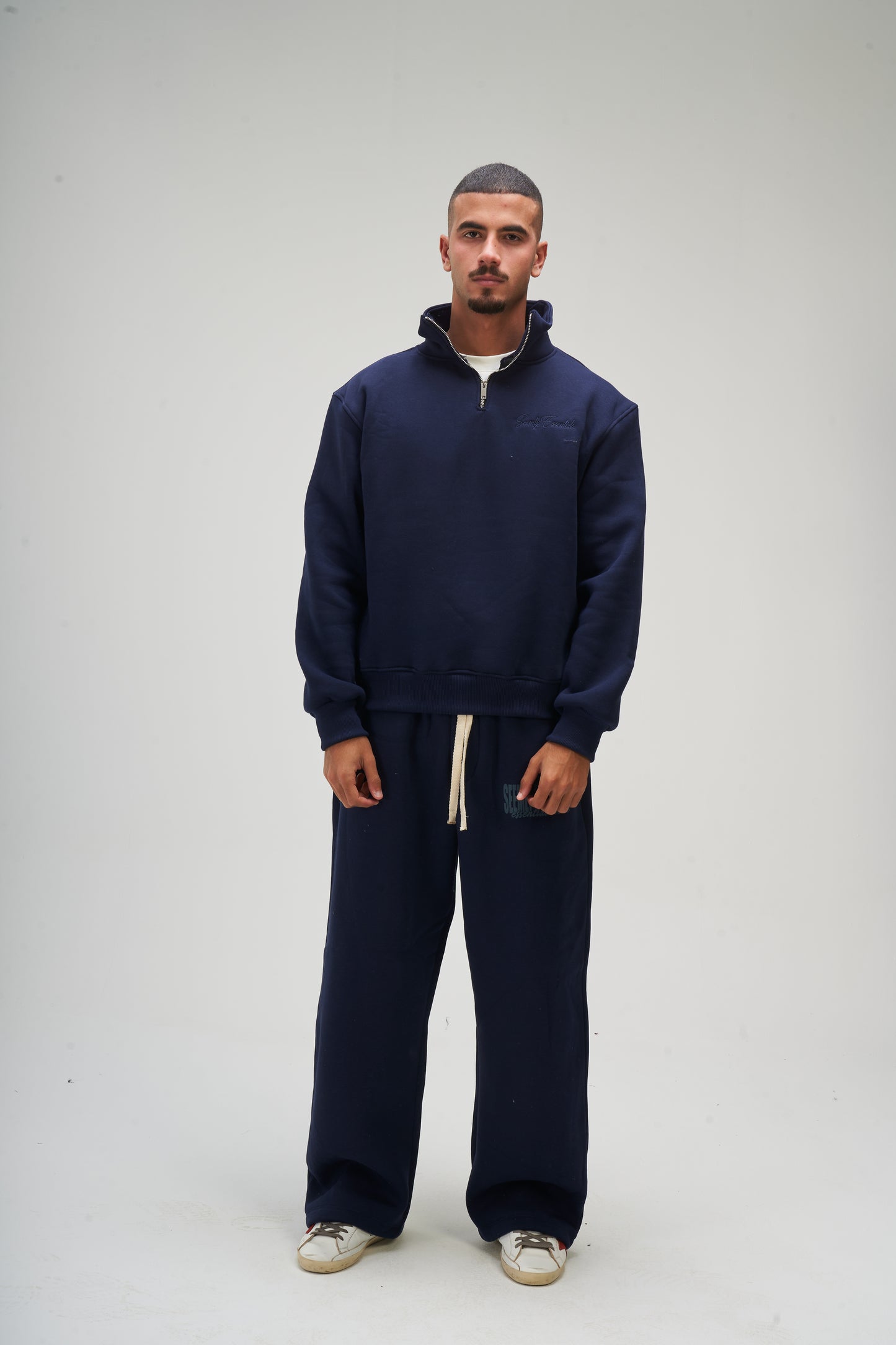Winter Navy Blue Sweatpants