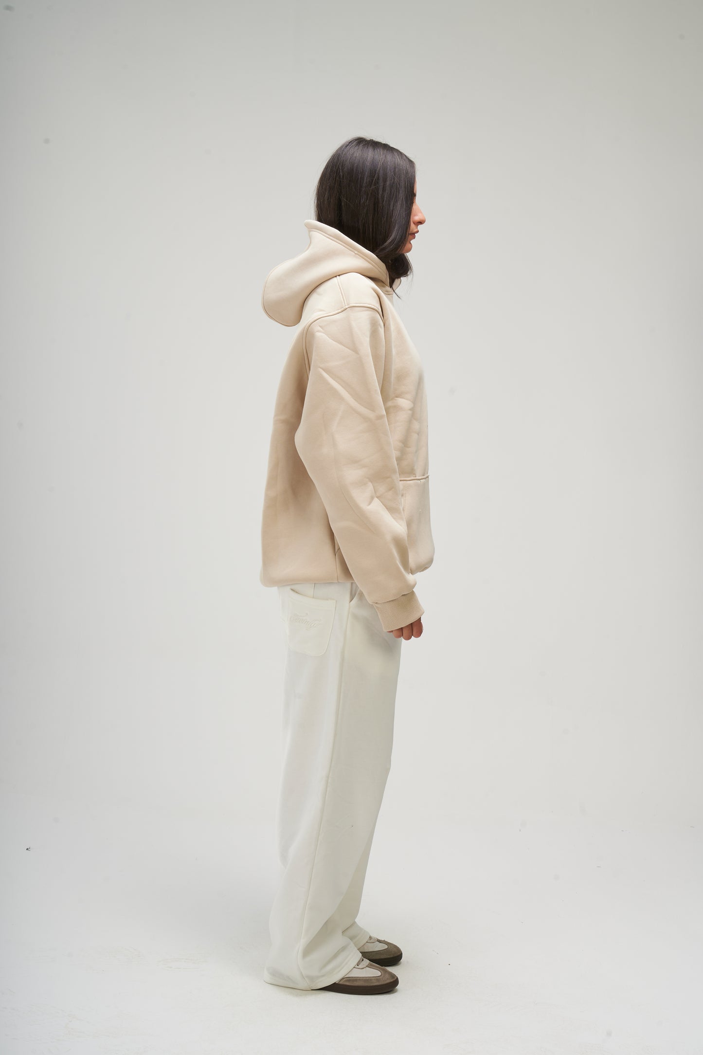 Beige Basic Hoodie