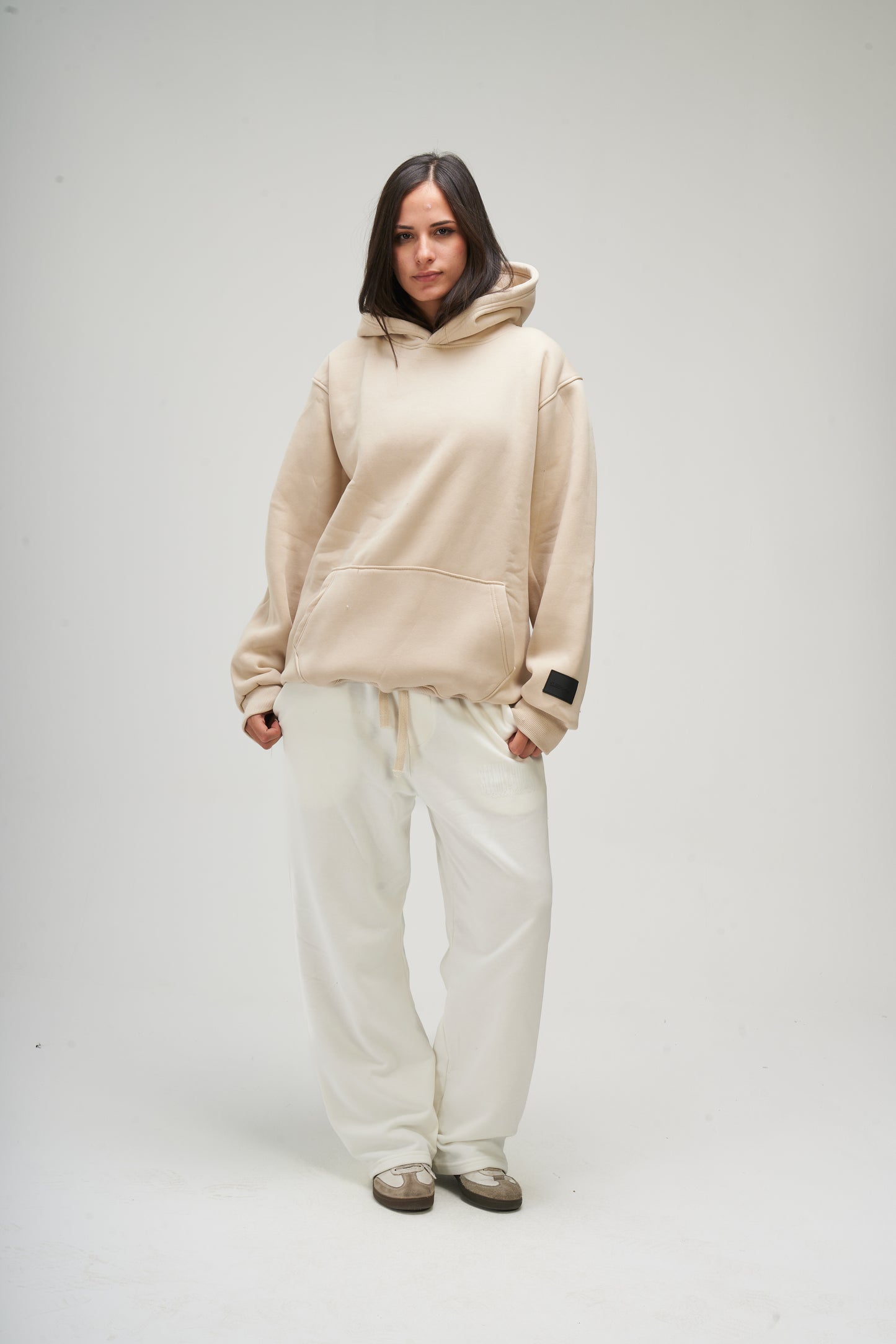 Beige Basic Hoodie