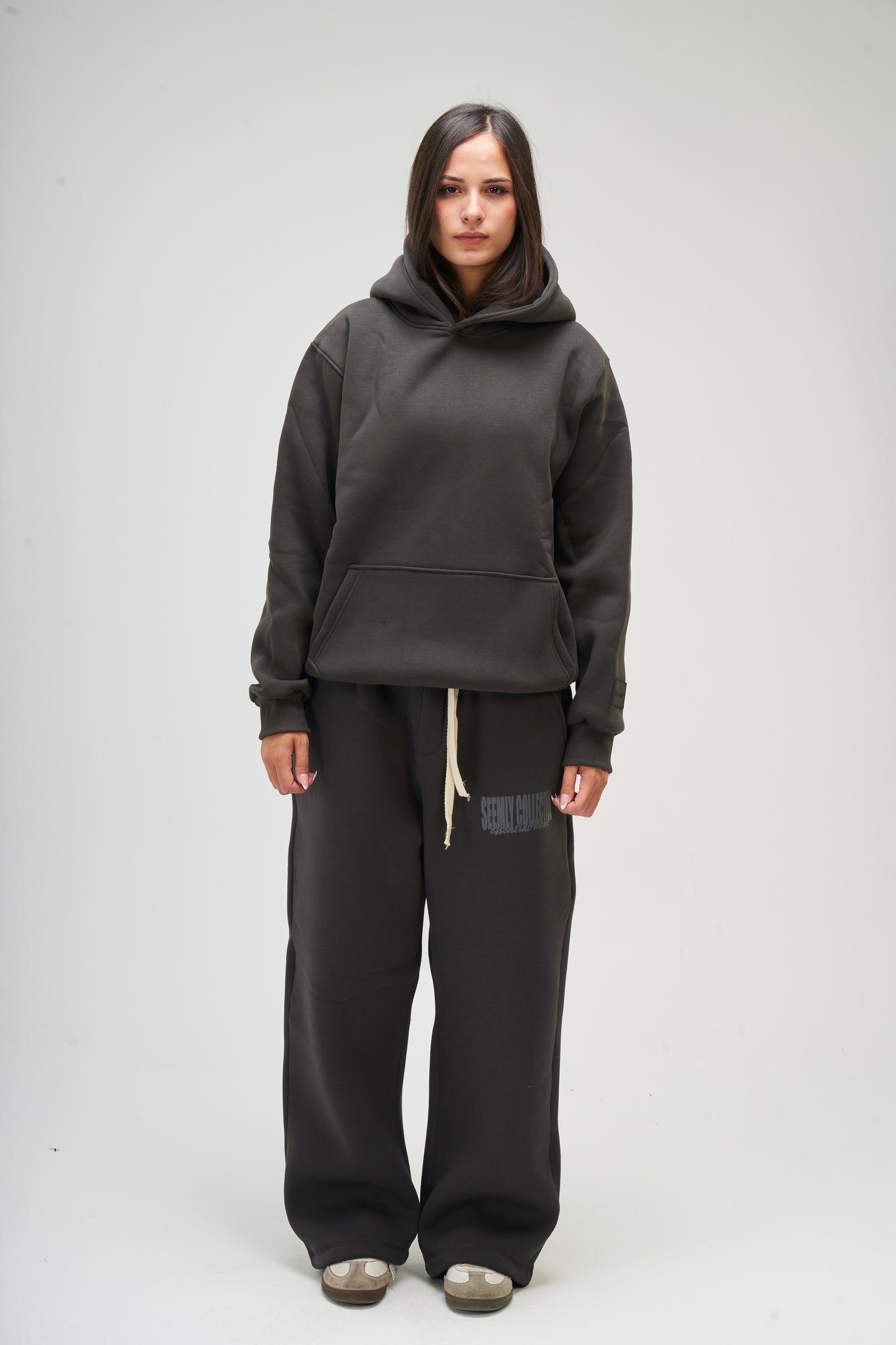 Dark Grey Basic Hoodie