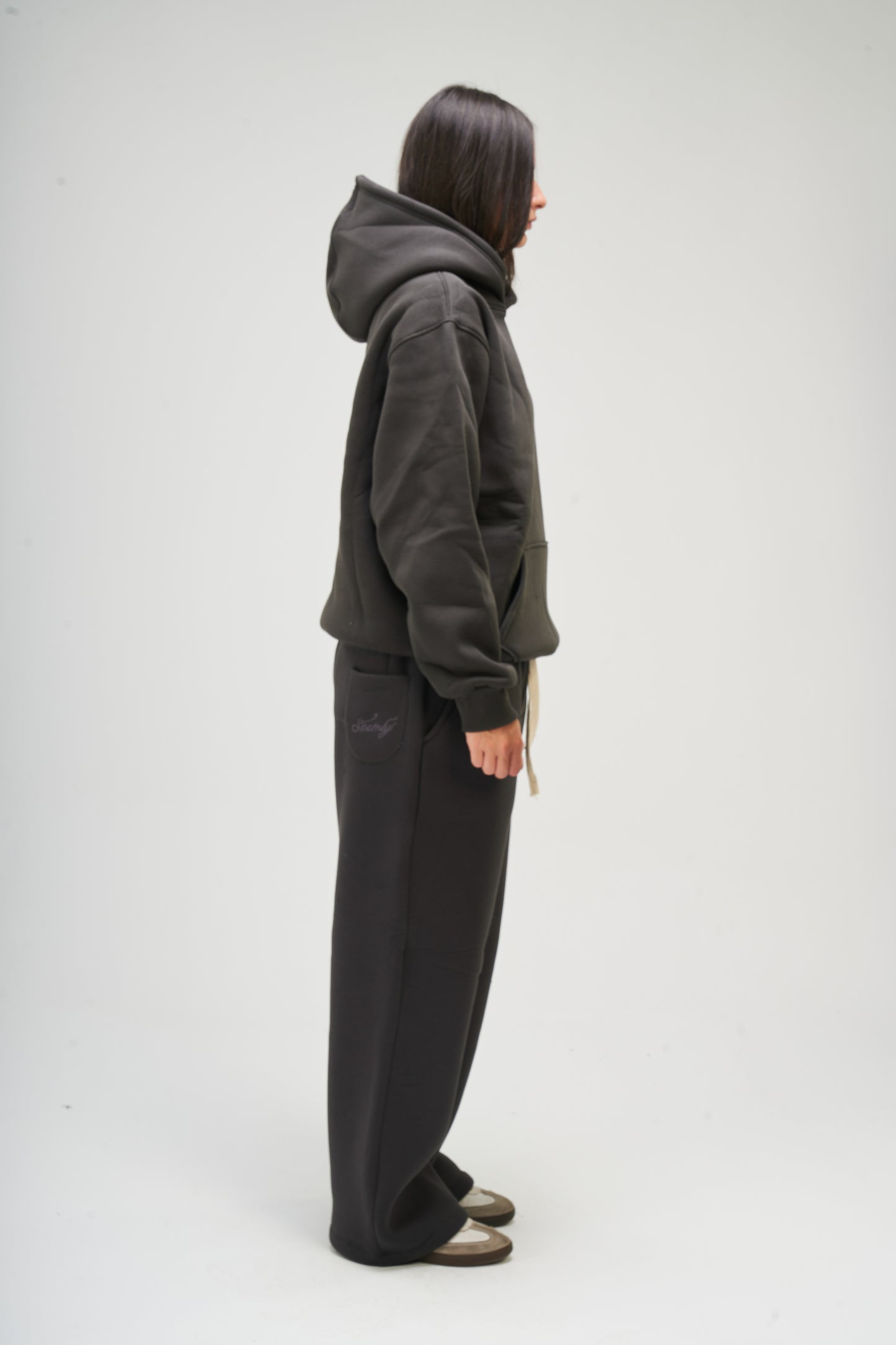 Dark Grey Basic Hoodie