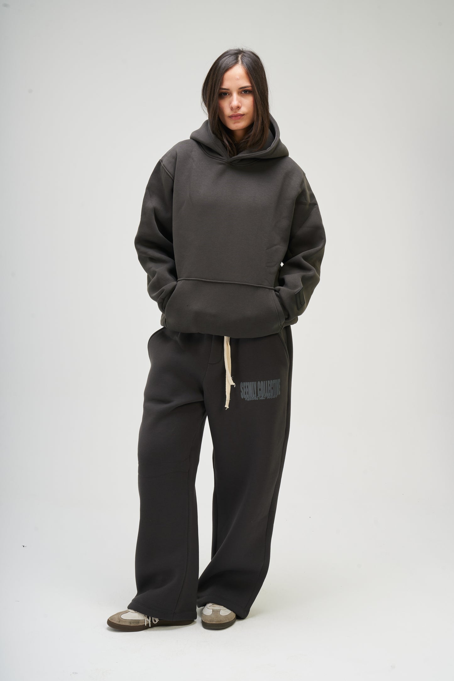 Dark Grey Basic Hoodie