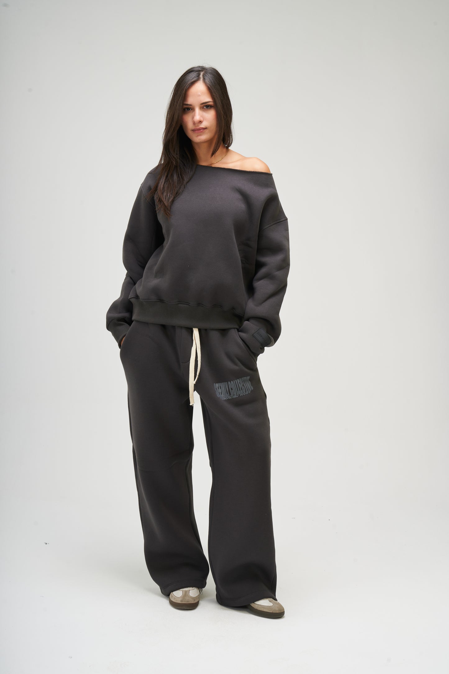 Dark Grey Off Shoulder