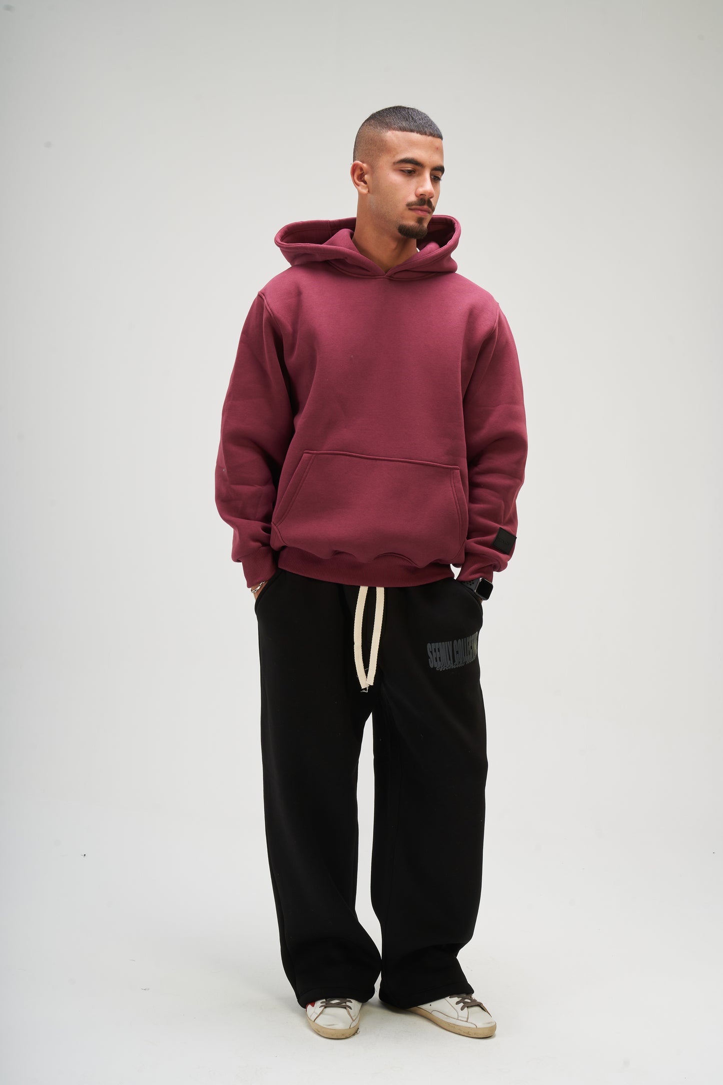 Burgundy Basic Hoodie