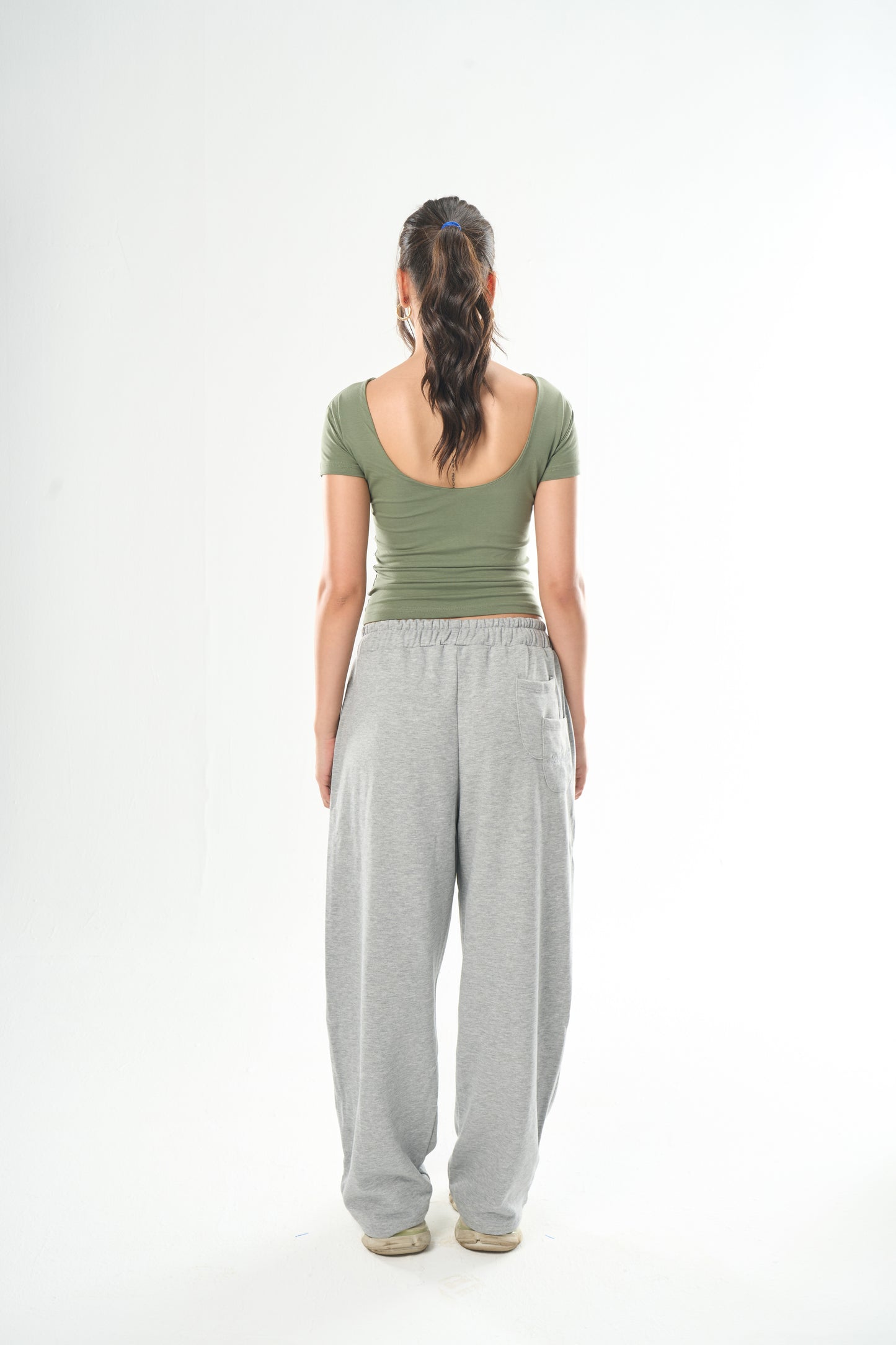 Olive Green Backless Top