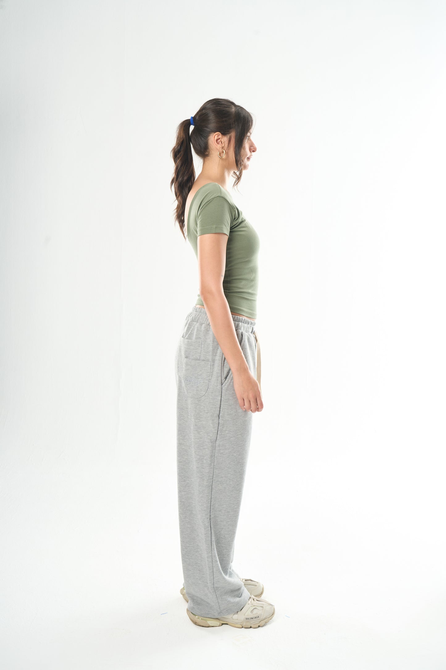 Olive Green Backless Top