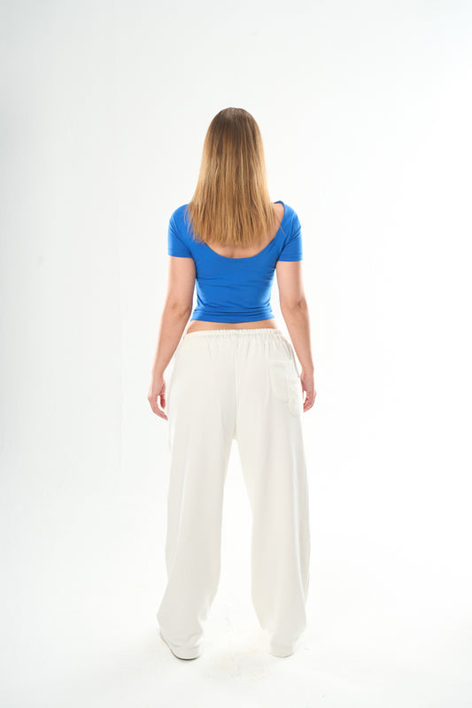 Royal Blue Backless Top