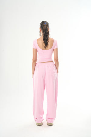 Pink Backless Top