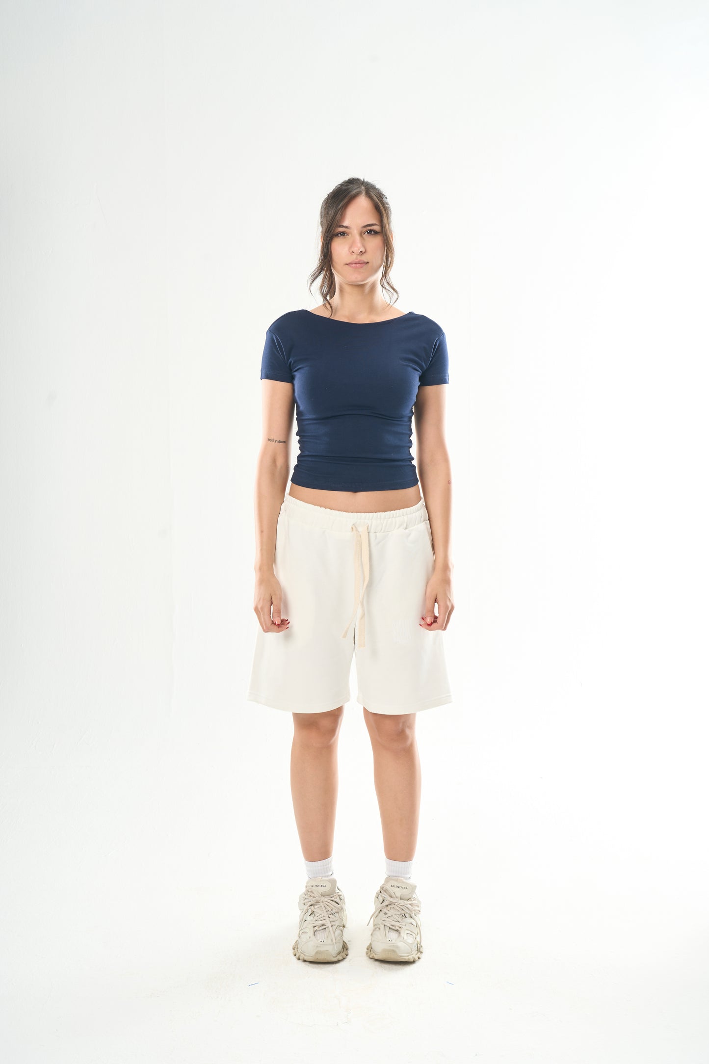 Navy Blue Backless Top