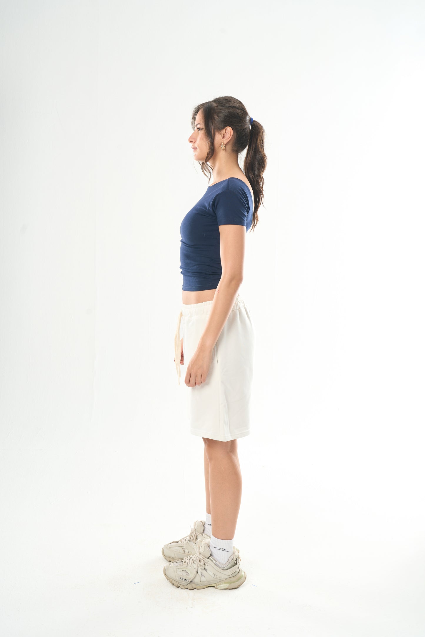 Navy Blue Backless Top