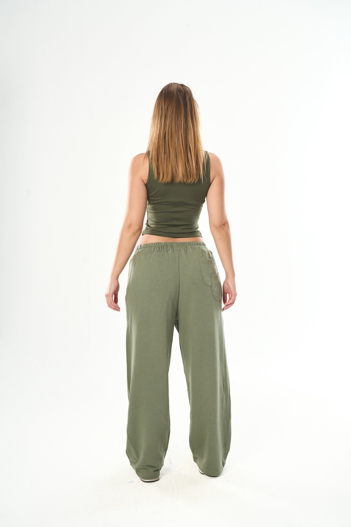 Olive Green Cut Top
