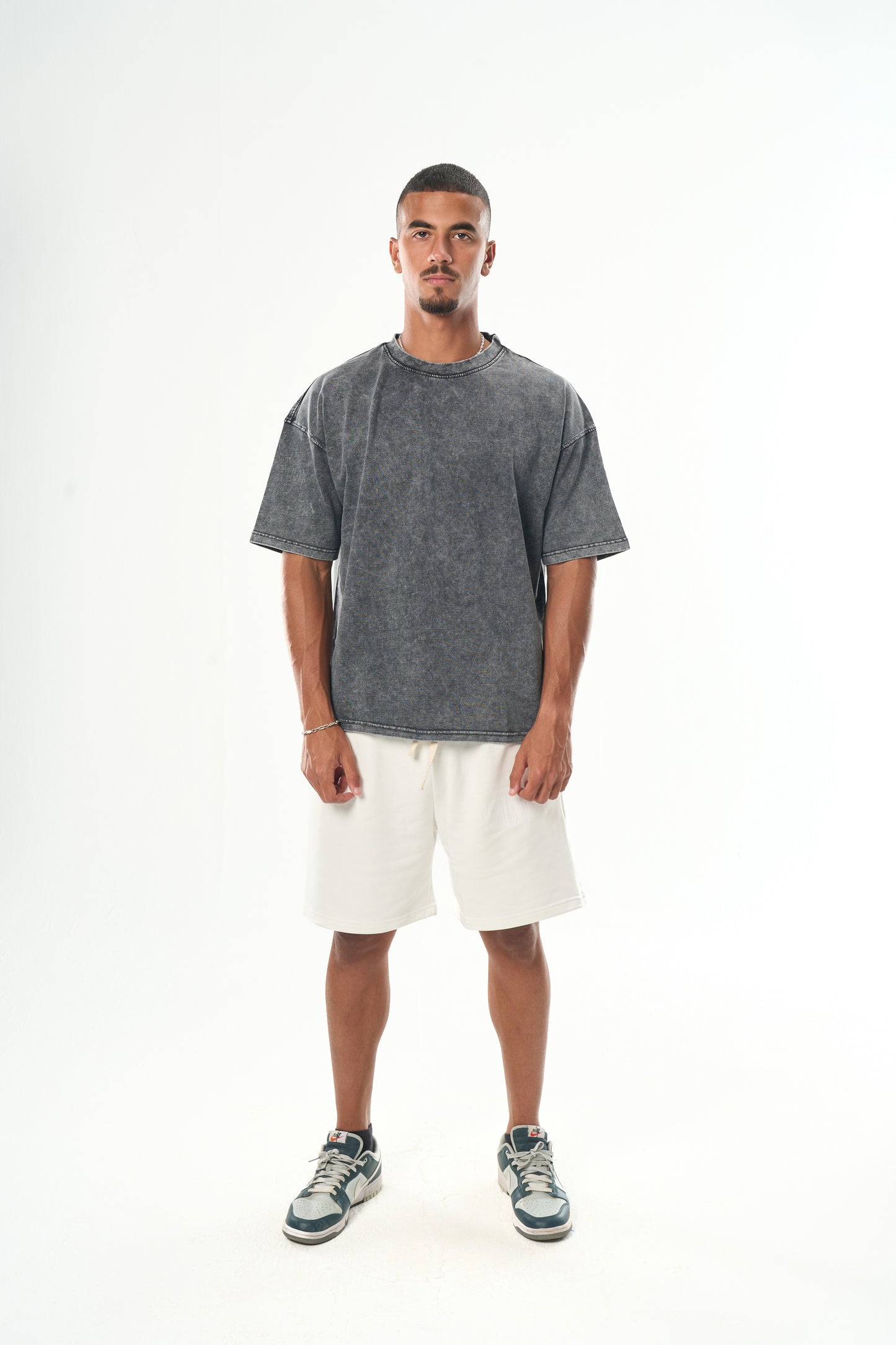 Washed Grey Basic T-Shirt