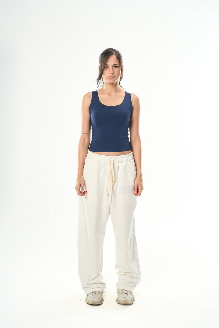 Navy Blue Cut Top