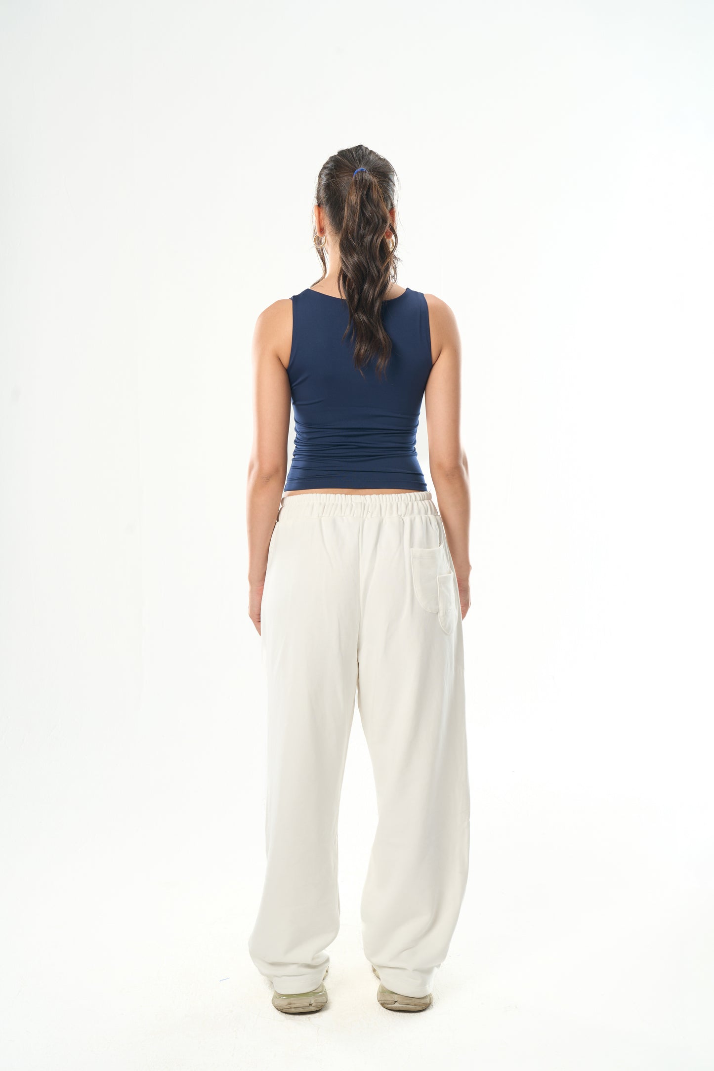 Navy Blue Cut Top