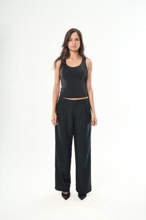 Black Cut Top