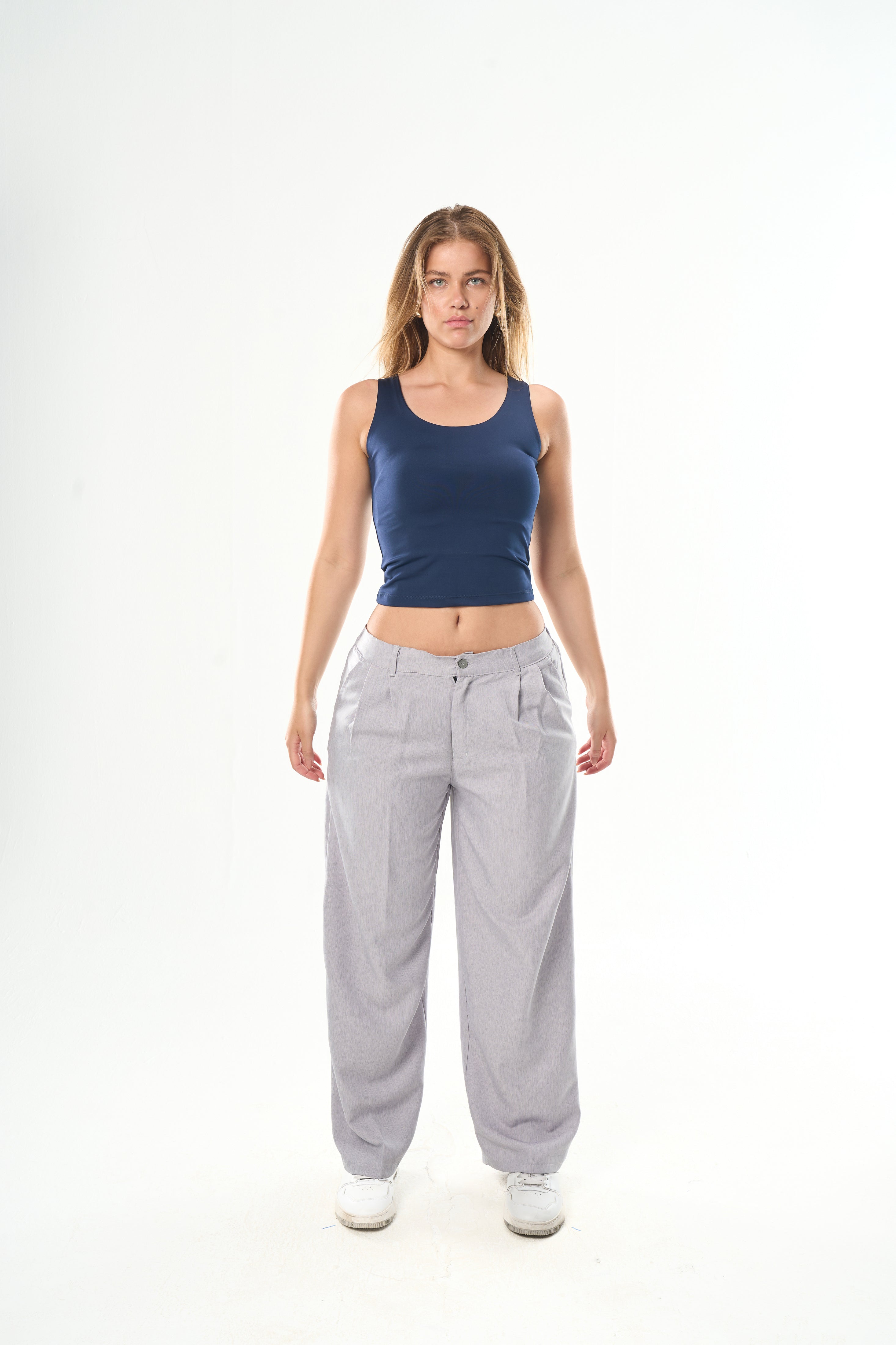 Women Light Grey Tailor Pants