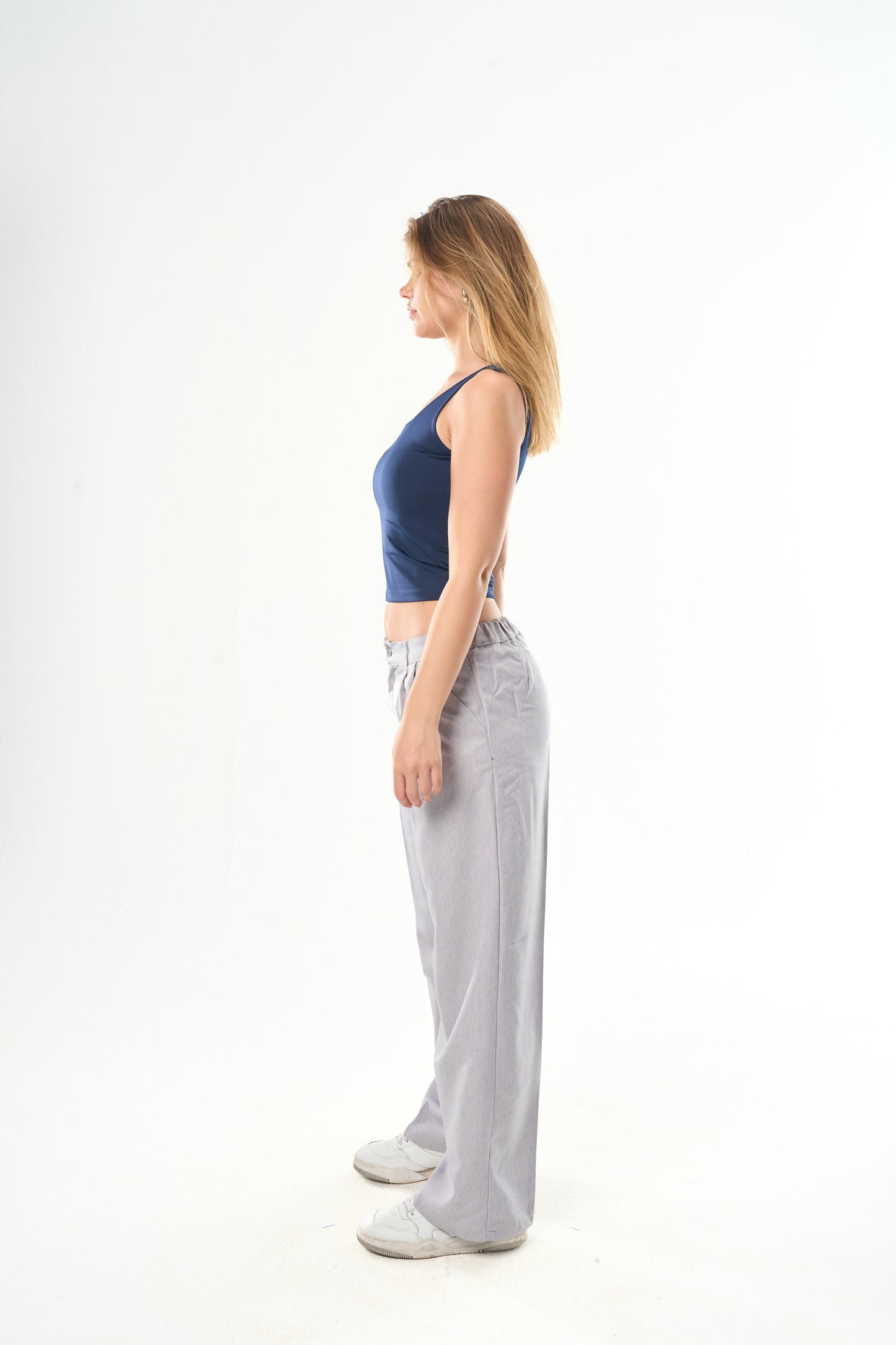 Women Light Grey Tailor Pants