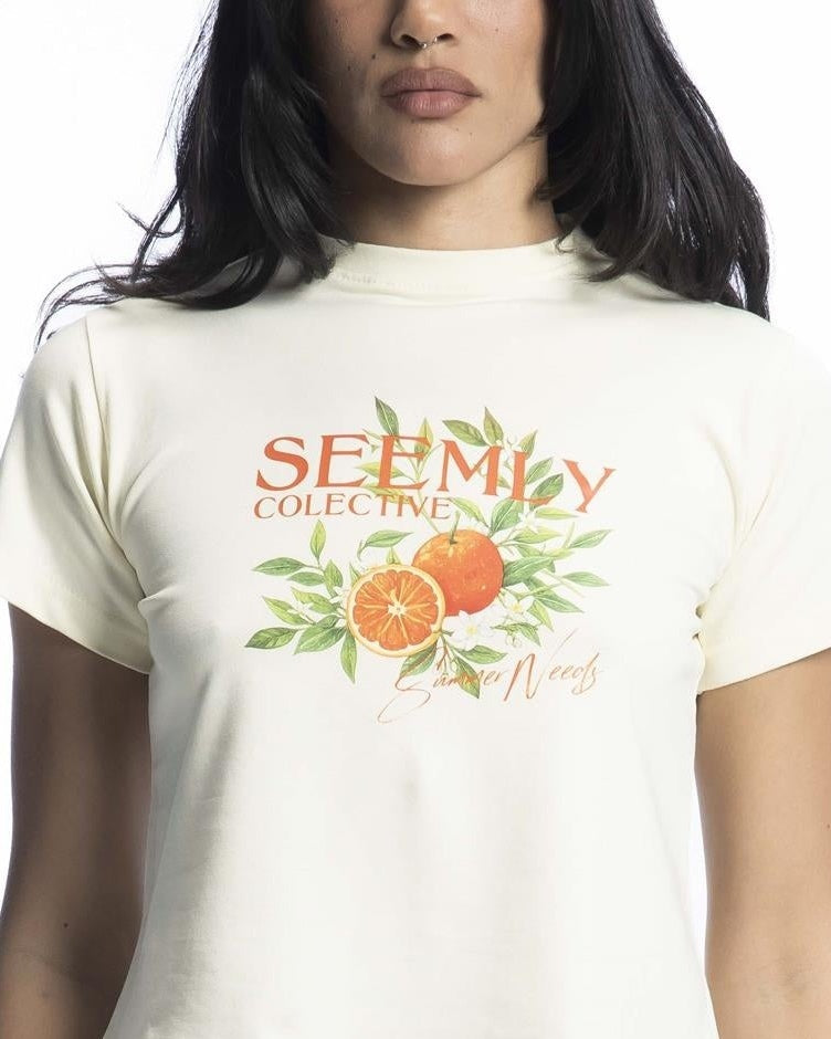 Orange baby tee