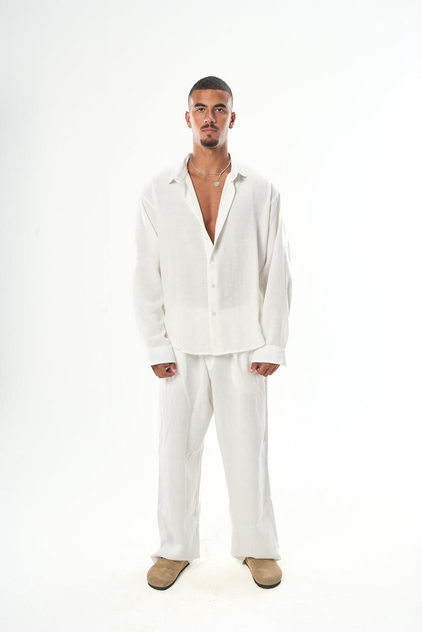 Men – White Linen Shirt – Seemly Collective