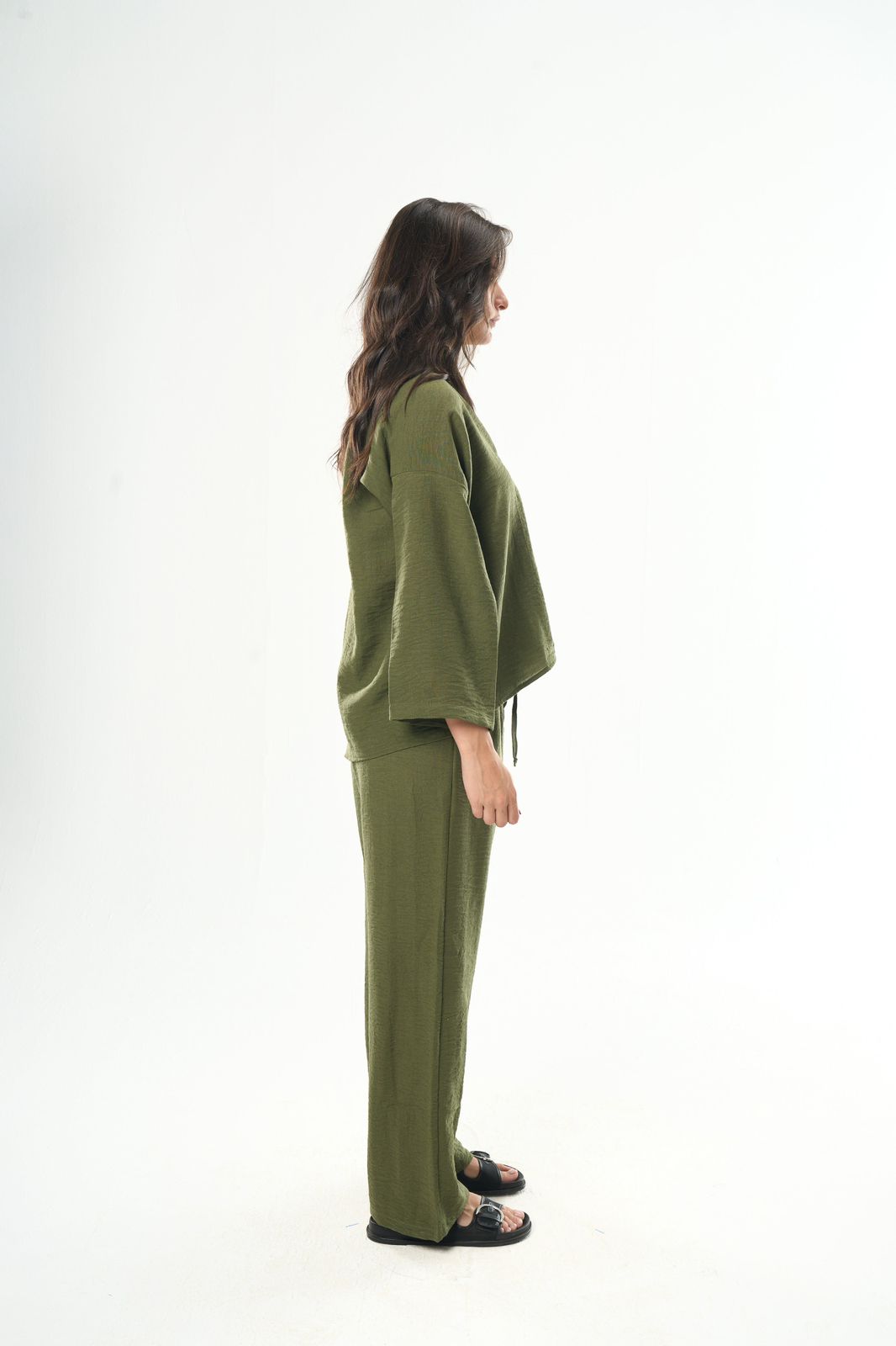Olive Green Women Linen Shirt – Seemly Collective